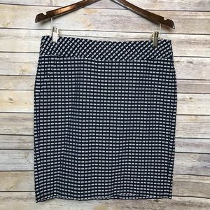 Trina Turk Navy Cotton Skirt